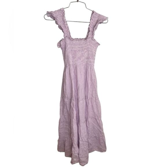 Hill House Home Ellie Nap Dress Lilac Stripe XXS - Picture 4 of 7